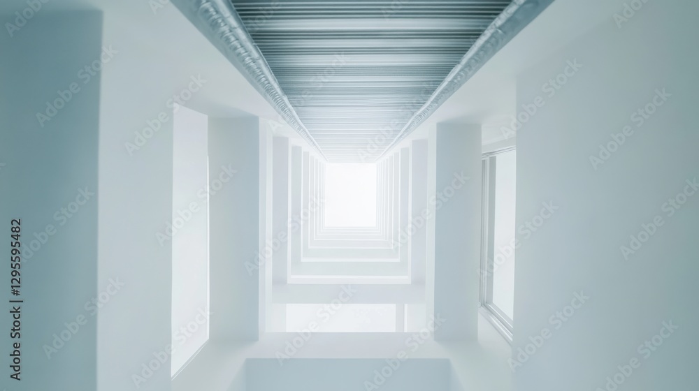 Fototapeta premium Heat detection for inspecting air duct systems in buildings. Featuring HVAC diagnostics and energy efficiency checks