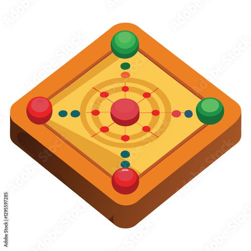 A brown and red  carom game board 