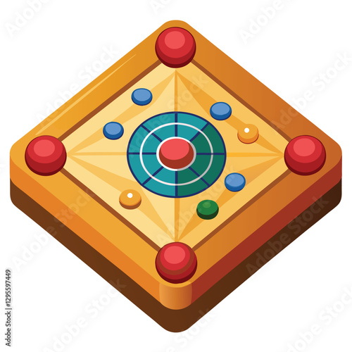 A brown and red  carom game board 