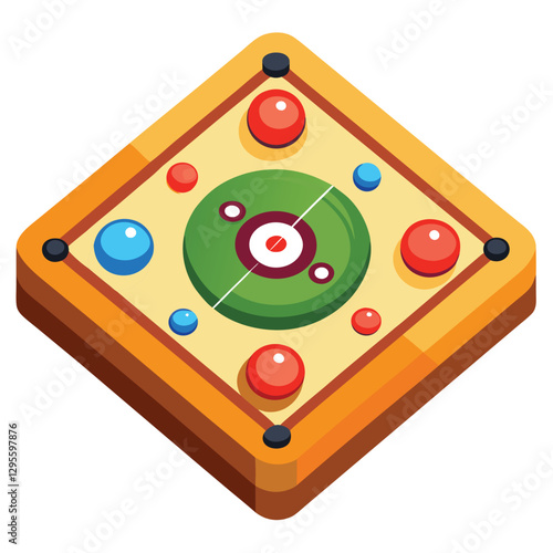 A brown and red  carom game board 
