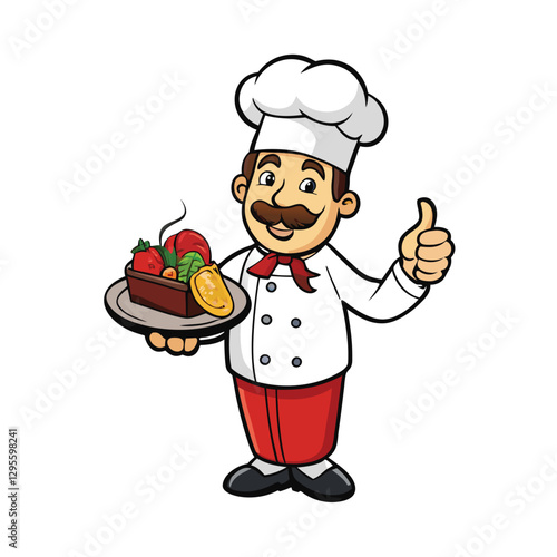 a chef with fresh food 
