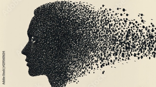 Surreal human silhouette depicting infinite possibilities abstract art digital creation studio conceptual expression