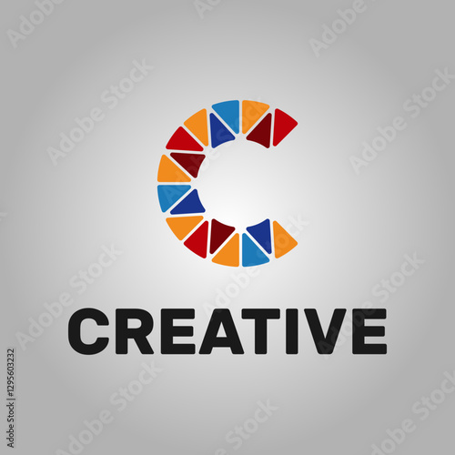Free Download letter C logo template, creative artistic technology symbol for tech and art - GFXLoad