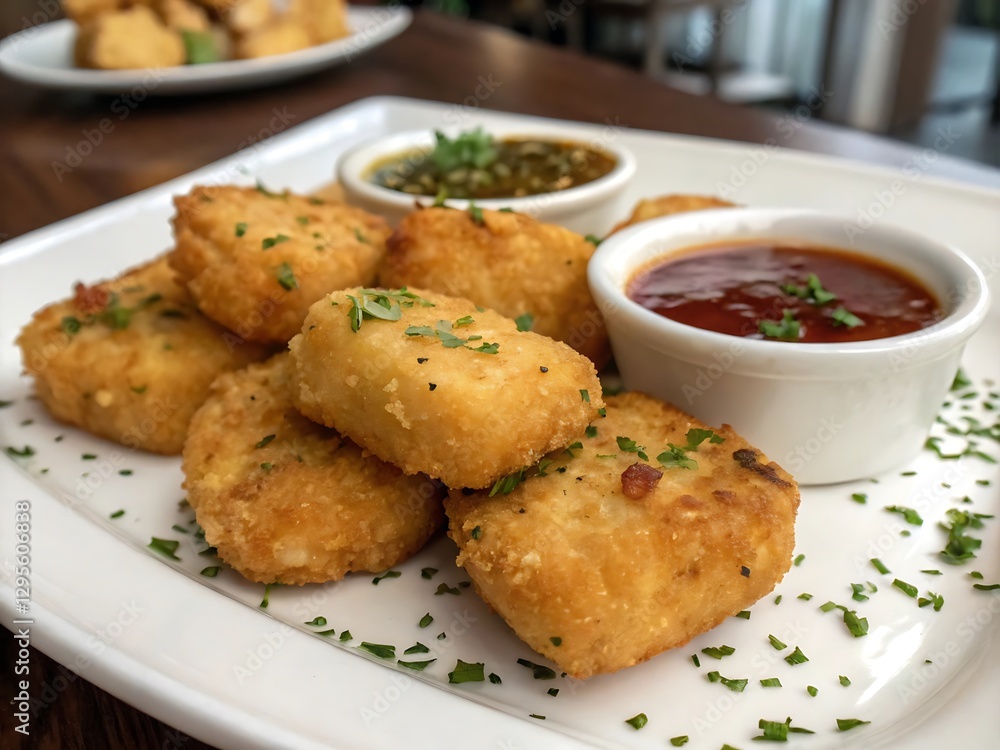 chicken nuggets with ketchup, Pile of golden deep-fried battered chicken nuggets , Fried chicken nuggets chicken nuggets with ketchup, Pile of golden deep-fried battered chicken nuggets , Fried chicken nuggets