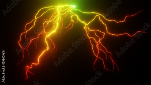 荒れ狂う放電のエネルギーの3Dイラスト