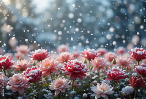 Wallpaper Mural An animated video of snow falling over a garden with peacocks and flowers in a Mughal style design Torontodigital.ca