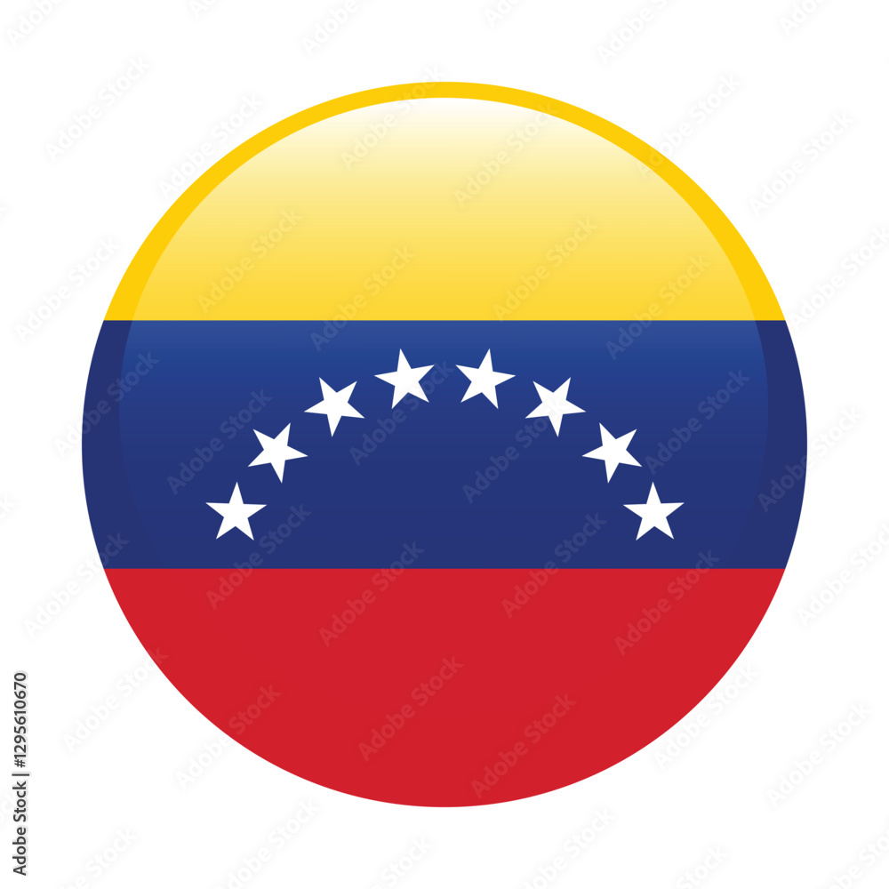 Venezuela circle flag logo icon digital vector illustration Venezuela circle flag logo icon digital vector illustration