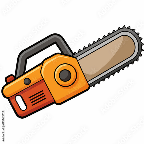Power Saw illustration on white background