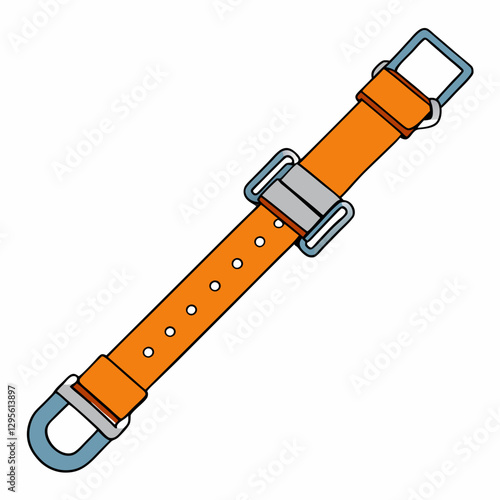 Ratchet Straps flat illustration on white background