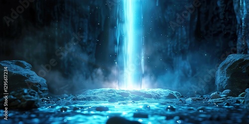 Wallpaper Mural waterfall in the night Torontodigital.ca