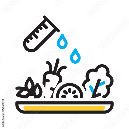 Vector multi color icon for Chemical additives