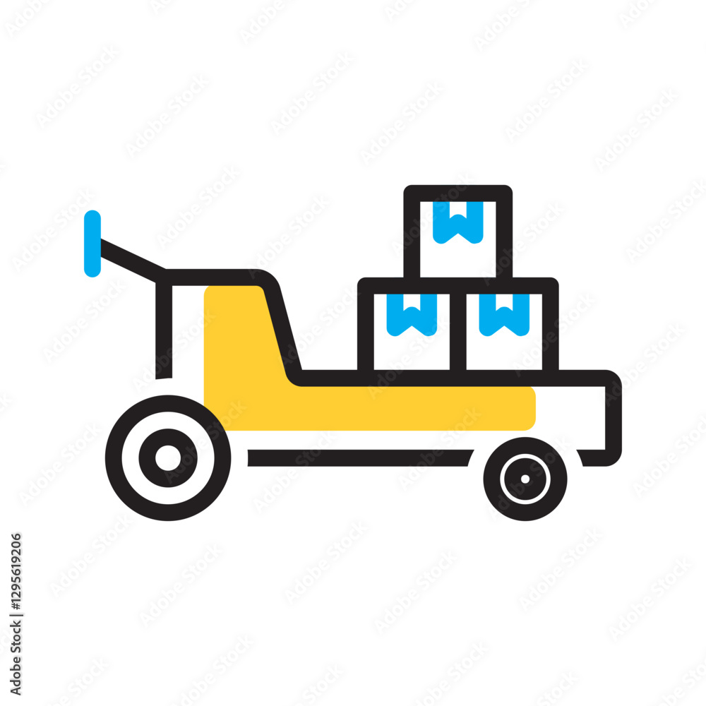 Fototapeta premium Vector multi color icon for Material handling