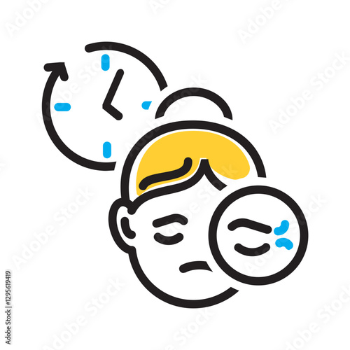 Vector multi color icon for Anti aging