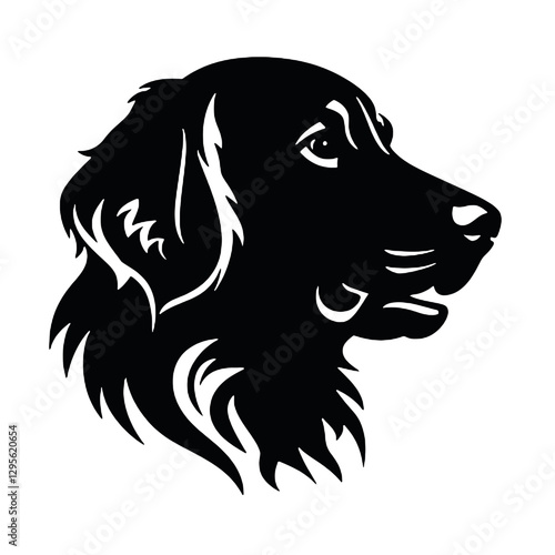 Golden Retriever Pet Silhouette Graphic Illustration

