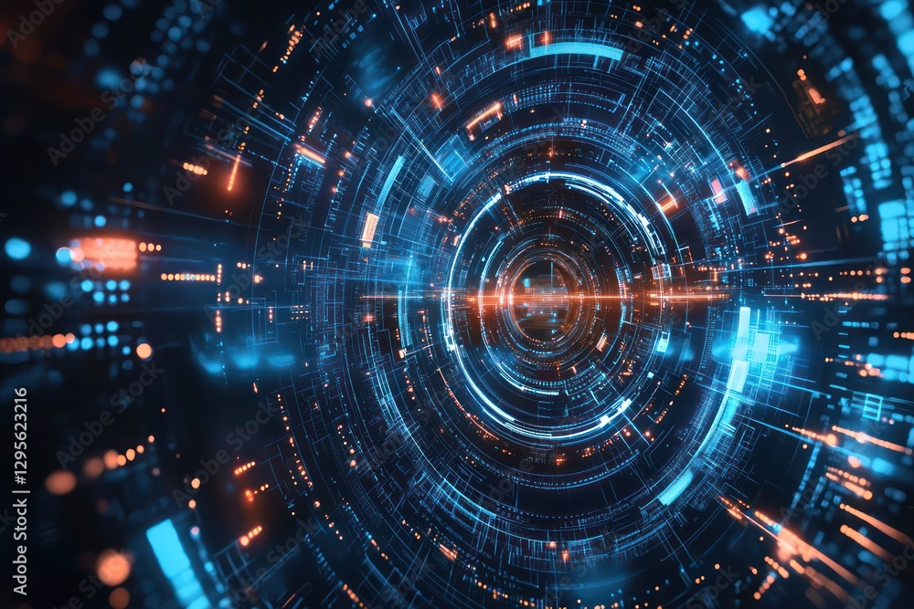 Contemporary, futuristic digital design elements in the background. Contemporary, futuristic digital design elements in the background.
