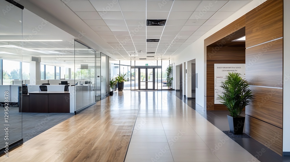 Bright and Inviting Office Space with Natural Light and Greenery : Generative AI Bright and Inviting Office Space with Natural Light and Greenery : Generative AI