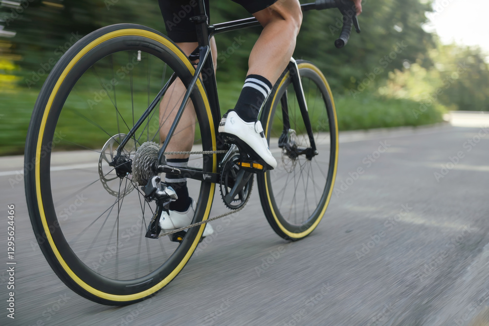 Cyclist with Focused Pedal Stroke Cyclist with Focused Pedal Stroke