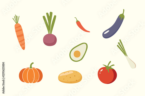 vegetables vector set