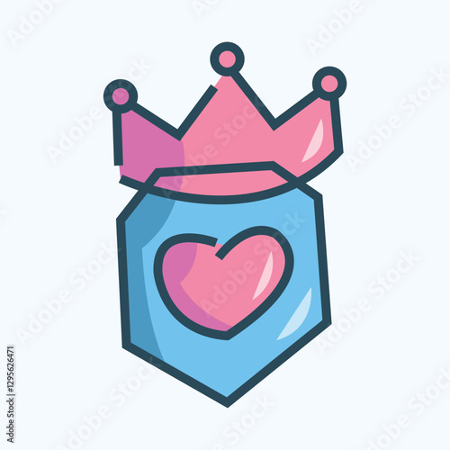 Confident Icon Design in Color Style