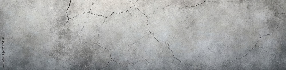 Fototapeta premium Cracked and pitted concrete, distressed grey wall, texture, aged, backdrop