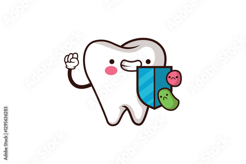 Cute Teeth Character Illustration
