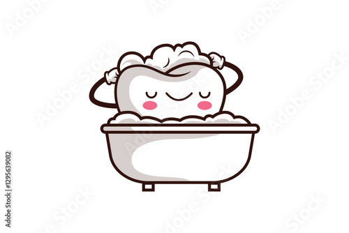 Cute Teeth Character Illustration