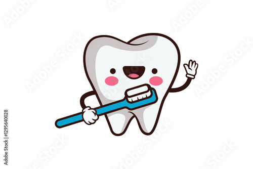 Cute Teeth Character Illustration