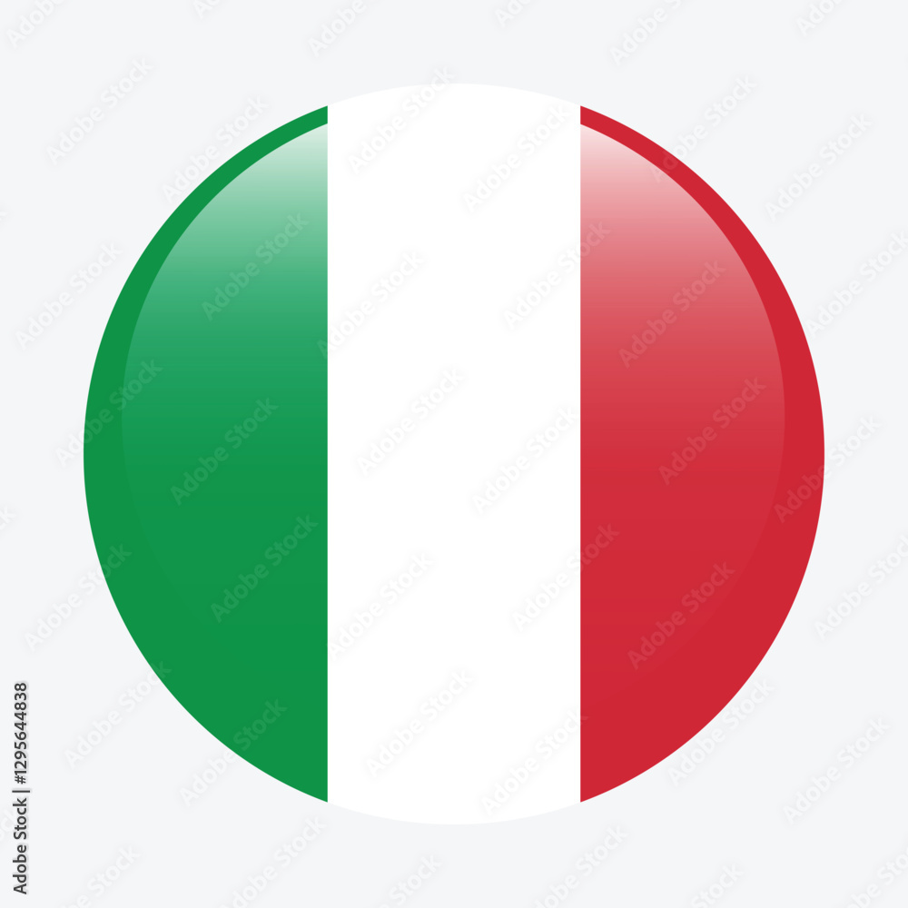 Italy flag circle icon vector illustration design Italy flag circle icon vector illustration design