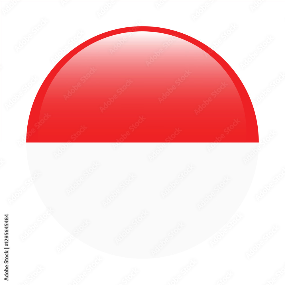 Indonesia flag circle icon vector illustration design Indonesia flag circle icon vector illustration design