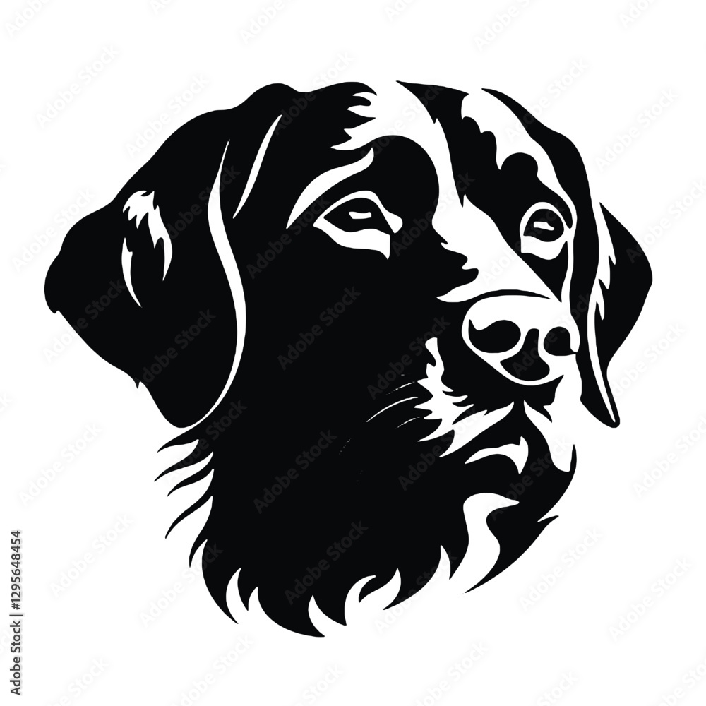 Fototapeta premium Simple Silhouette of Golden Retriever Dog Breed