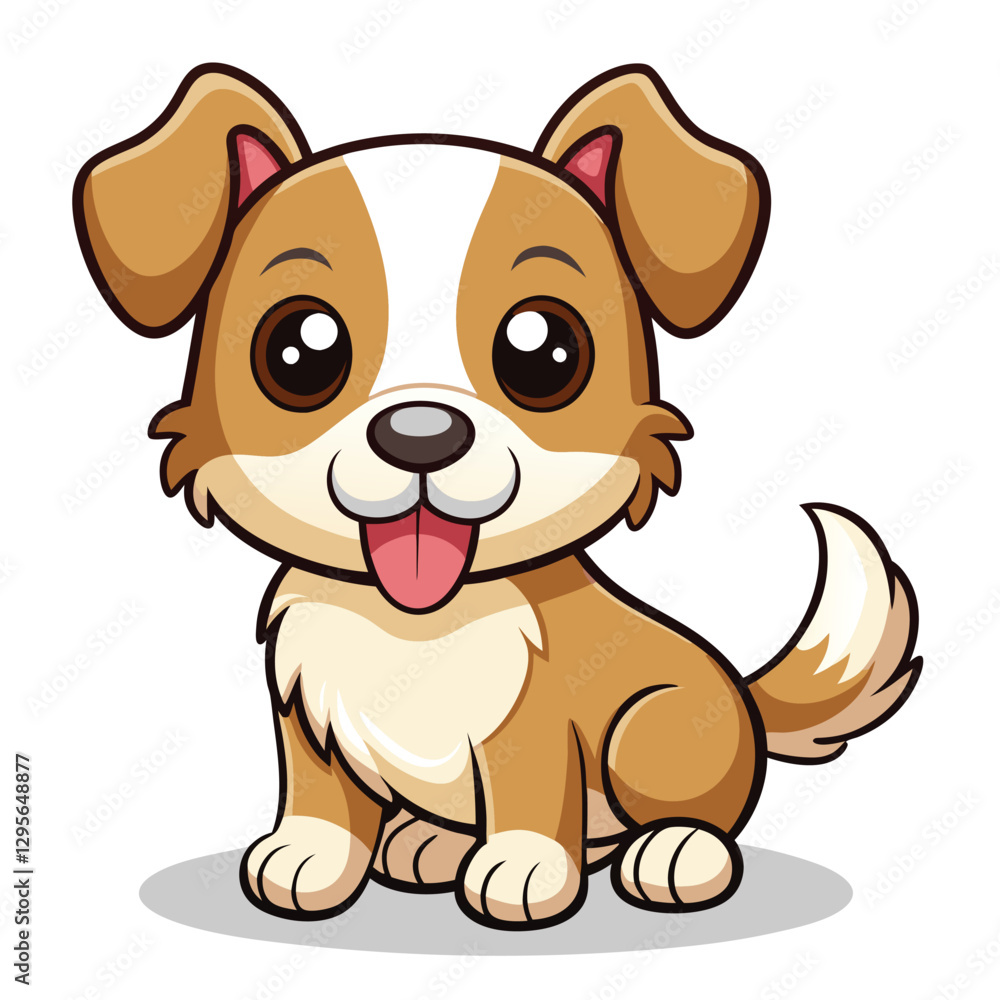 Fototapeta premium a cute dog outline vector
