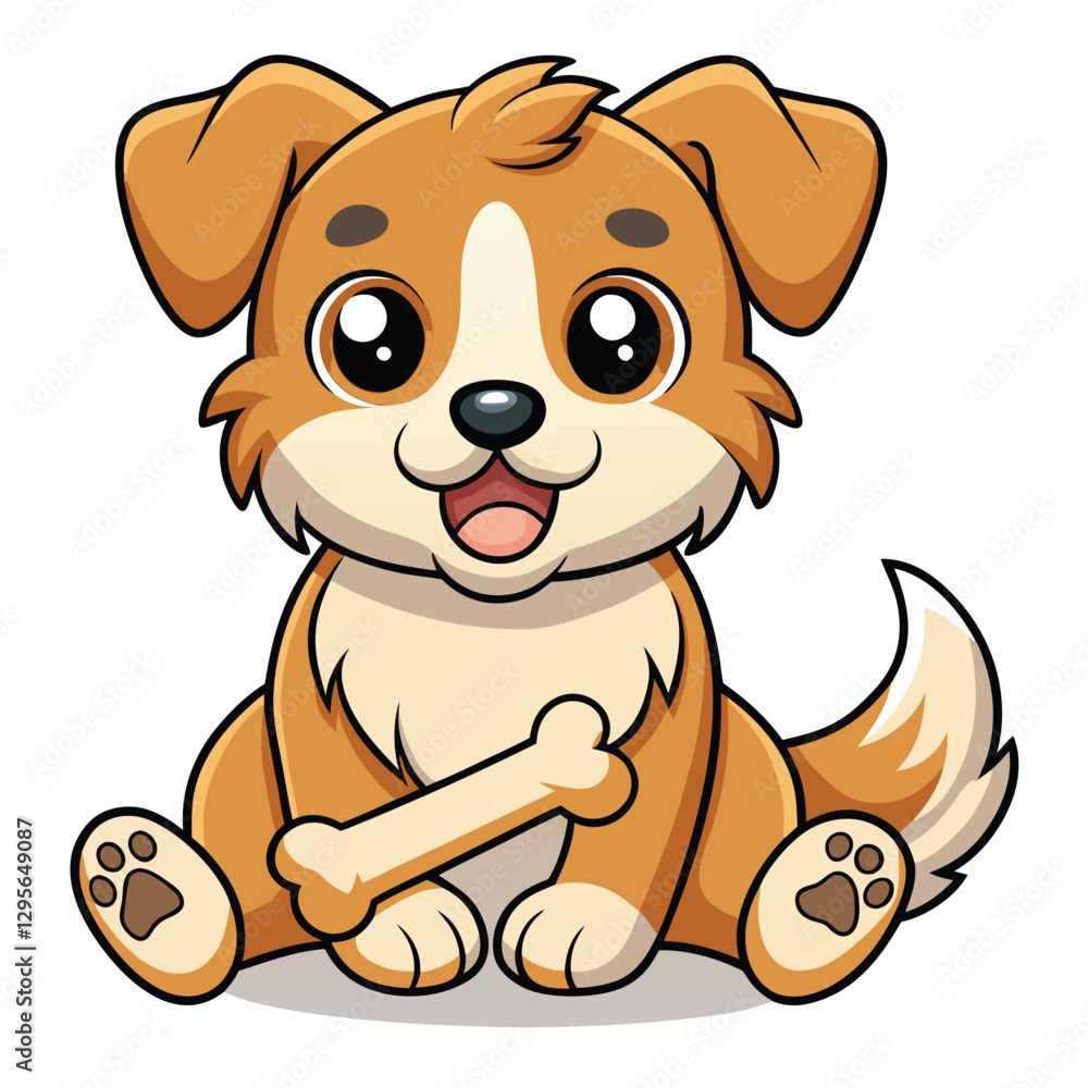 Obraz premium a cute dog outline vector