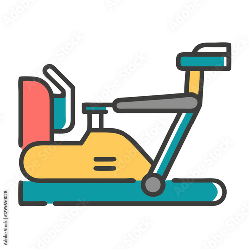 Rowing Machine icon illustration on white background