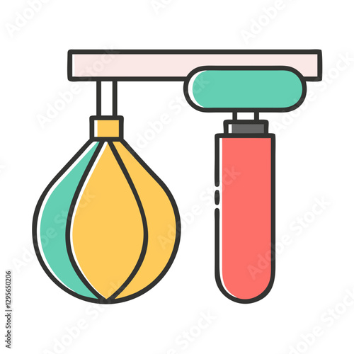 Speed Bag illustration of a punch training tool