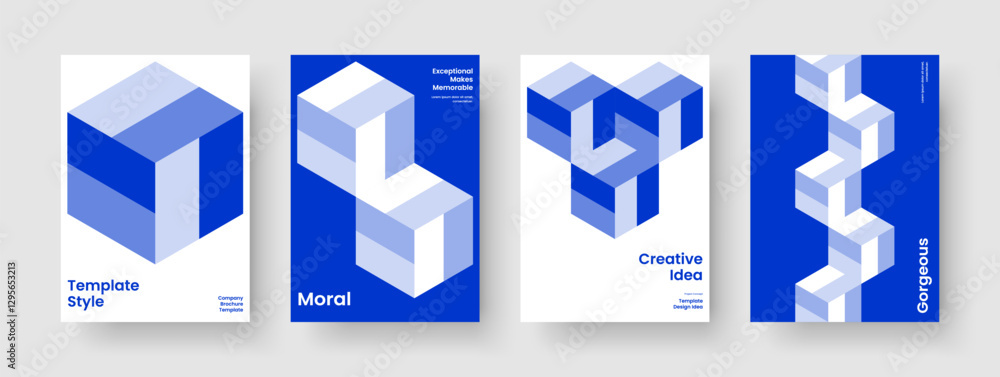 Obraz premium Geometric Book Cover Design. Creative Poster Template. Modern Business Presentation Layout. Banner. Brochure. Report. Background. Flyer. Portfolio. Pamphlet. Journal. Handbill. Advertising