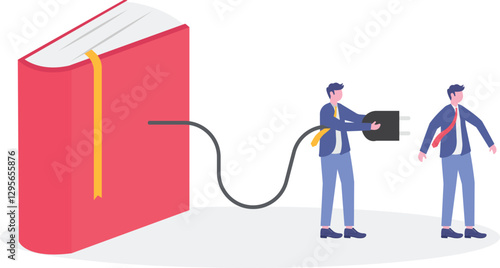 Social media illustration, business concept, web design

