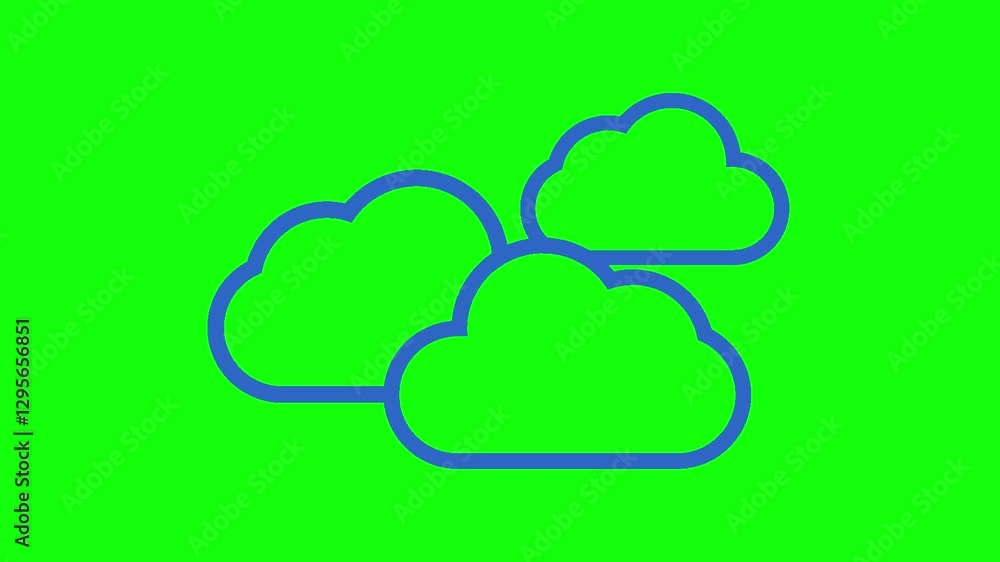 Cloud line icon animation, transparent background.
Cloud line icon animation, transparent background.