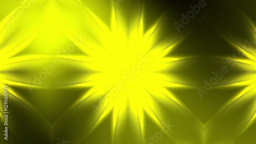 A vibrant, abstract design featuring a bright yellow star-like shape radiating energy, creating a sense of movement and dynamism.