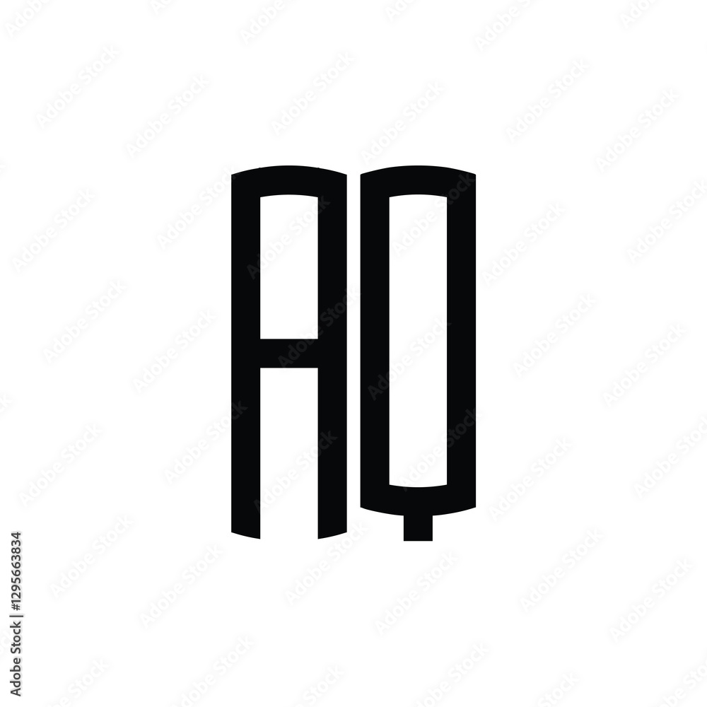 AQ monogram logo design letter text name symbol monochrome logotype alphabet character simple logo AQ monogram logo design letter text name symbol monochrome logotype alphabet character simple logo