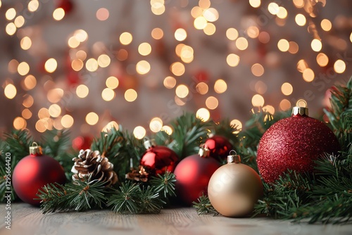 Studio backdrop with a fresh Christmas theme.