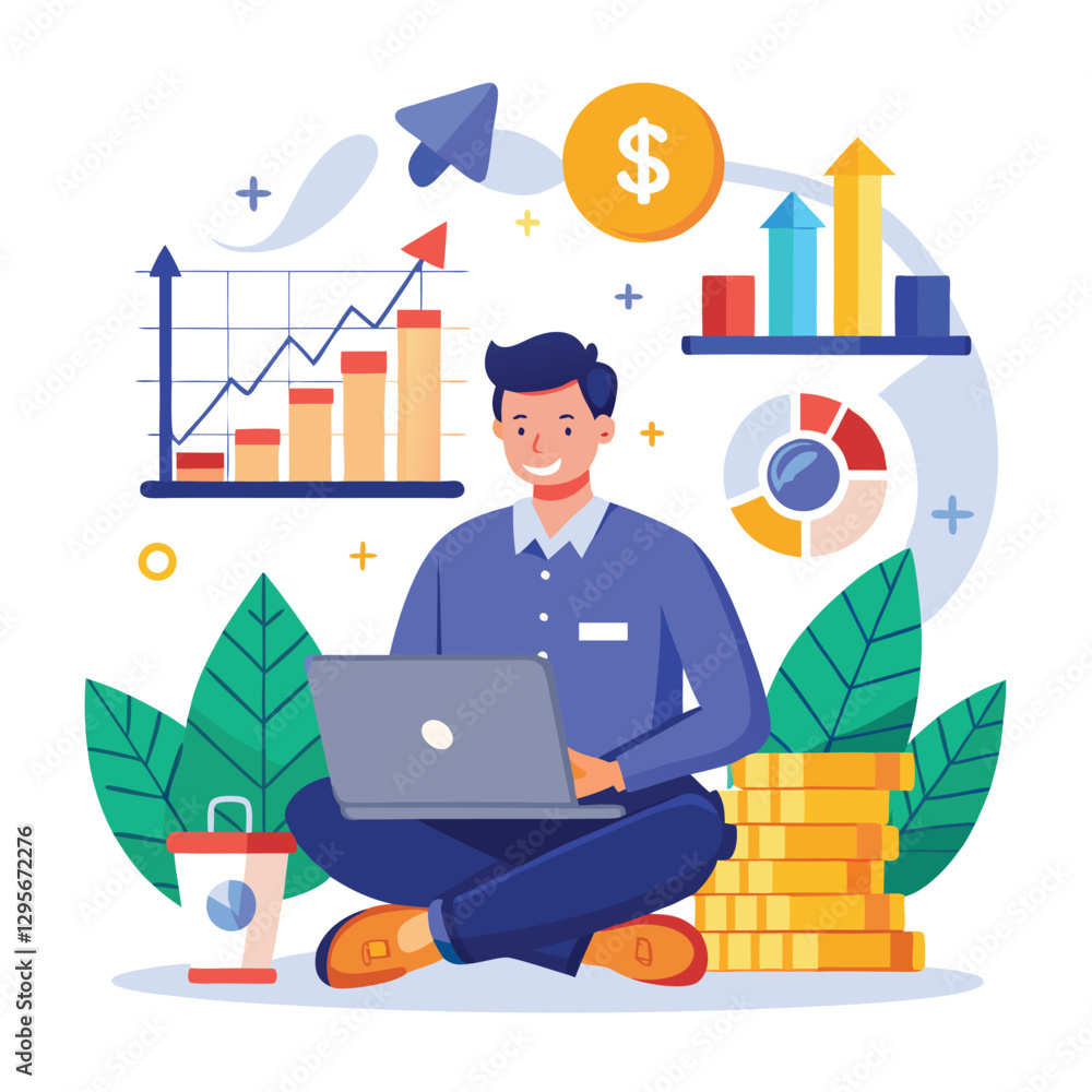 business person doing his daily task business person doing his daily task