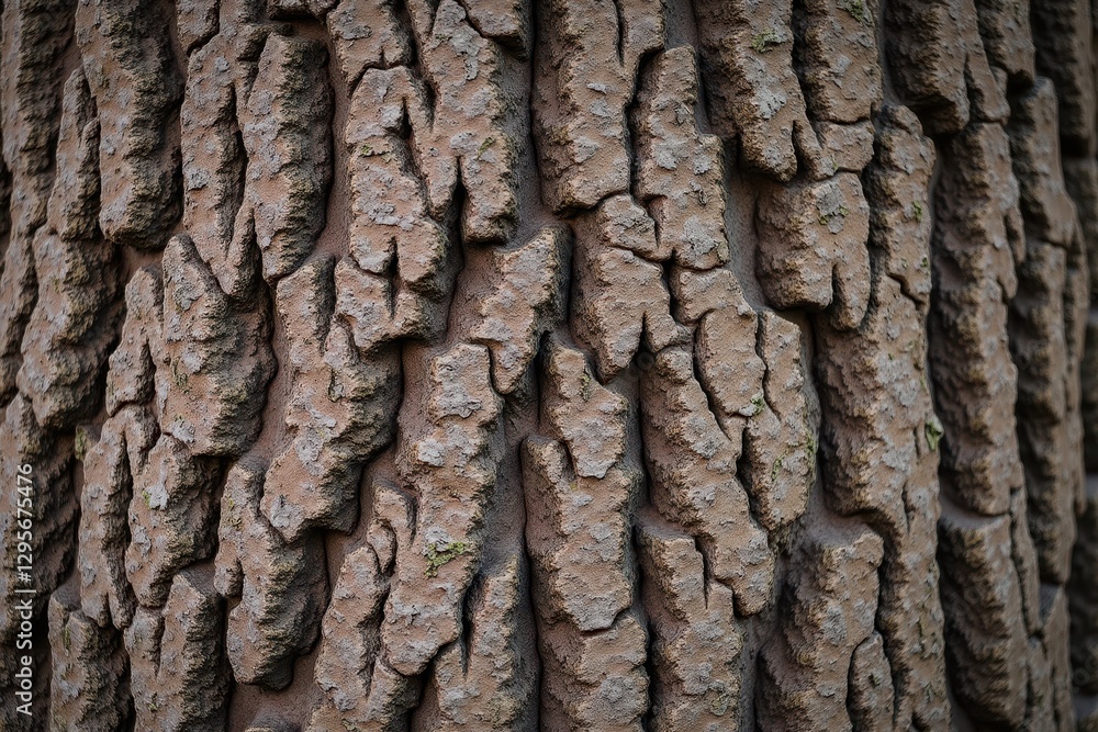 Detailed Close-up of Rough Bark Texture on Tree Trunk Surface Detailed Close-up of Rough Bark Texture on Tree Trunk Surface