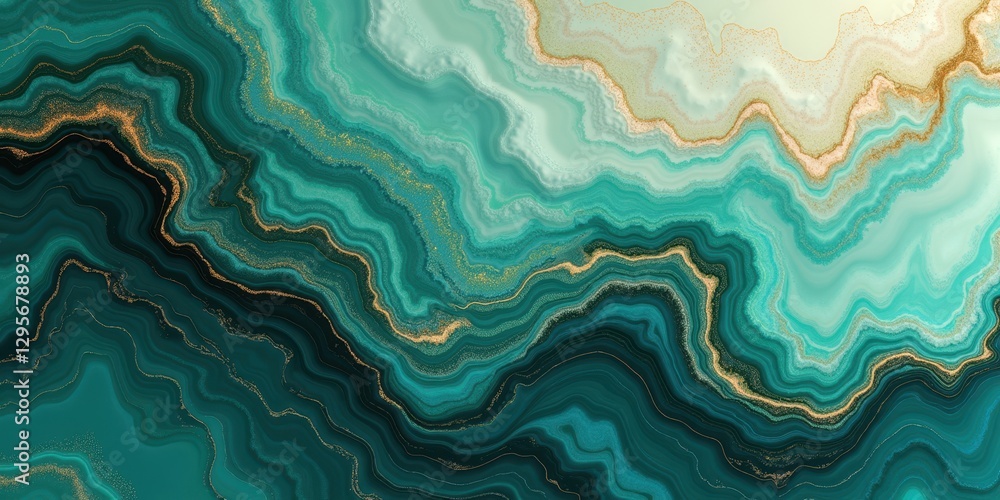 Fototapeta premium Abstract Textured Background with Beautiful Turquoise Swirls