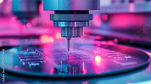 Precision equipment performs the wafer dicing process by cutting silicon wafers into individual semiconductor chips, ensuring clean and accurate slices in a controlled environment