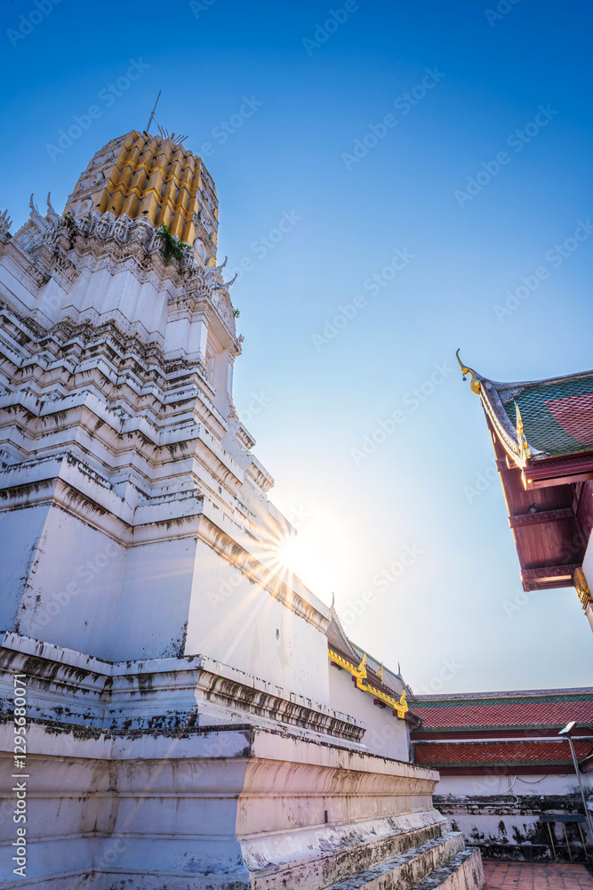 Climb the prang to pay homage to the Buddha's relics at a large Phra Si Rattana Mahathat is a Buddhist temple (wat) event tourist attractions It is a major tourist attraction Phitsanulok,Thailand.