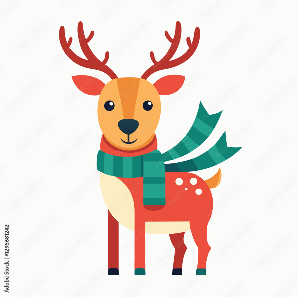 Fototapeta premium Christmas deer vector 
