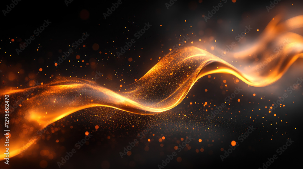 Obraz premium Fiery, swirling, digital abstract