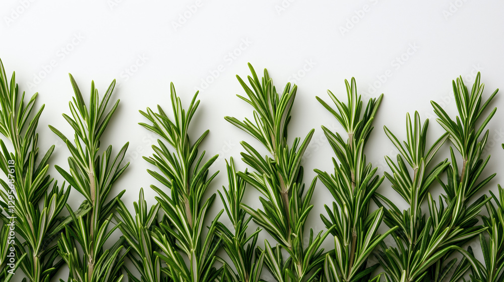 Obraz premium Detailed view of rosemary sprigs emphasizing their unique textures and shapes.