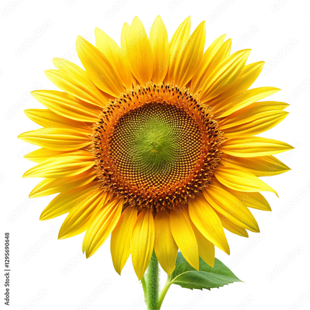 Fototapeta premium sunflower on white background