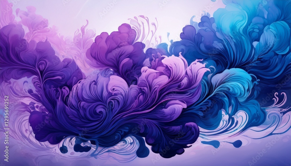The swirling patterns of ink dropped into water, forming organic, dream-like shapes in motion, creating a mesmerizing abstract composition with fluid textures. The swirling patterns of ink dropped into water, forming organic, dream-like shapes in motion, creating a mesmerizing abstract composition with fluid textures.